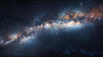 Stunning view of the Milky Way galaxy filled with stars and cosmic wonders in the vast expanse of outer space. photo