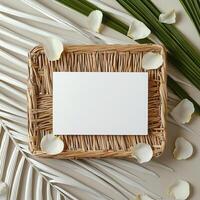 a charming wedding invitation mockup photo