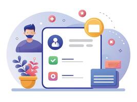 Sign Up and Log In Interaction Blueprint vector