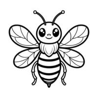 Fun and Creative Bee Coloring Pages for Kids, Perfect for Learning and Enjoying Nature Buzz vector