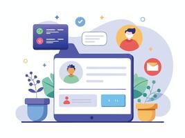 Visualizing Sign Up and Log In Interaction vector