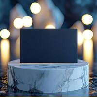A blank black business card crafted from a premium photo