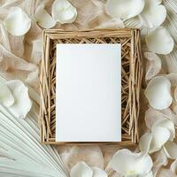 a charming wedding invitation mockup photo