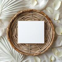 a charming wedding invitation mockup photo