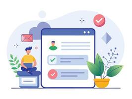 Visualizing User Onboarding Flow vector