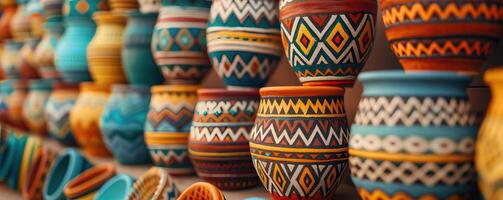 Festival highlighting indigenous arts and crafts, with artisans displaying their work, Cultural Festivals in Remote Areas, editorial shot, empty copy space for text photo
