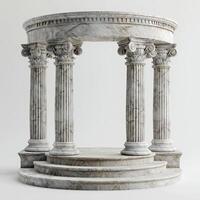 classical style pavilion with marble columns and a stepped platform. photo
