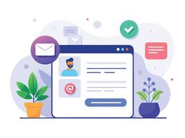 User Interface Wireframe- Sign In, Up vector