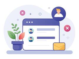 Illustration of sign up, log in wireframe idea. Showcasing various UI elements vector