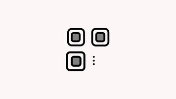 Barcode design with black squares, gray centers, and black lines suitable for modern and minimalist concepts, graphic design projects. video