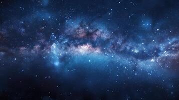 Stunning view of the Milky Way galaxy with countless stars and cosmic clouds creating a mesmerizing and vast celestial display in the night sky. photo