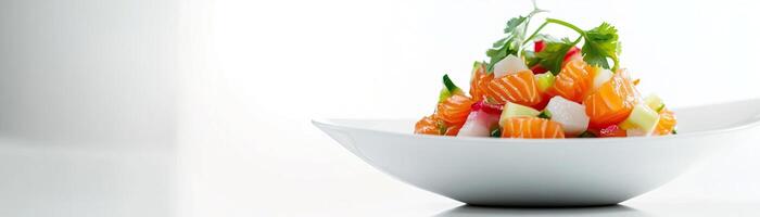 1 A minimalist shot focusing on the elegance of a simple gin tonic, set against a soft, light background, ample panoramic space for advertising content photo