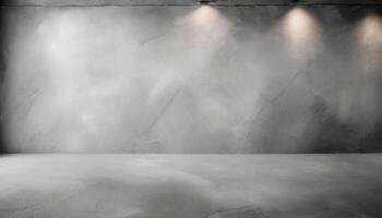 A minimalist background featuring a smooth gray concrete wall with subtle textures, perfect for modern design projects and presentations. photo
