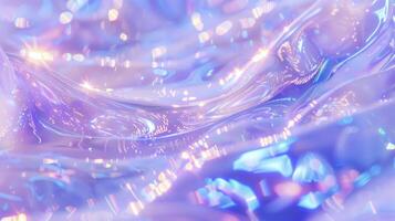 Abstract holographic background with iridescent colors. Soft pastel hues and fluid shapes on a dreamy backdrop. Concept of futuristic design photo