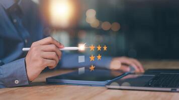Male consumers opinion, and rated their satisfaction ,rate and review them online,Assessment of quality and satisfaction with services and products,showing feedback from customers ,excellent survey photo