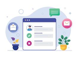 Illustration of sign up, log in wireframe idea. Showcasing various UI elements vector