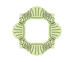 Frame in flat style. Hand drawn illustration. vector