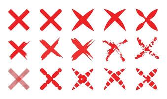 Flat cross icon in red color illustration. Cross symbol for design elements. vector