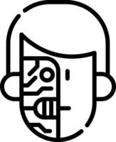 cyborg illustration design vector