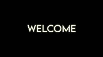 creative motion animation the text of the word welcome is written in white on a black background video
