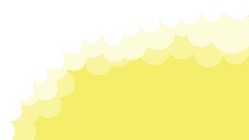 White Cloud Border on yellow background vector