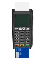 pos terminal flat style illustration isolated on white background vector
