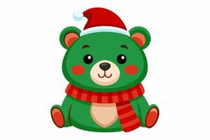 Adorable Christmas Teddy Graphics for Holiday Design Projects Ideal for Greeting Cards, Logos, Illustrations, Gift Tags, and Unique Seasonal Branding to Add a Touch of Festive Cheer vector