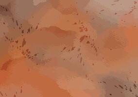 Abstract Watercolor Splash. Bright Autumn Gradient Background with Vintage Brown and Orange Stains vector
