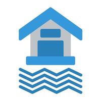 a house with a wave and a wave on top vector