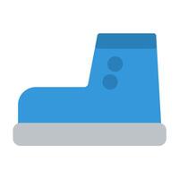 blue boot icon on white background vector