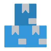 a stack of boxes with a blue background vector