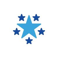 a blue star with five stars on it vector