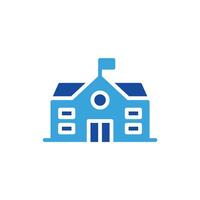 school building icon illustration vector