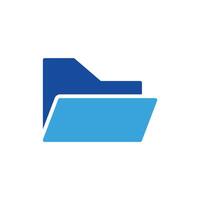 a blue folder icon on a white background vector