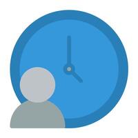 a person is standing in front of a clock vector
