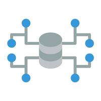 a flat icon of a data server vector