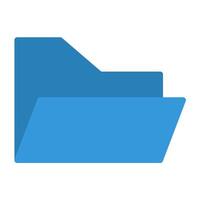 a blue folder icon on a white background vector