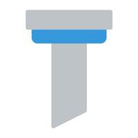a blue and gray key icon on a white background vector
