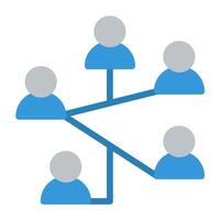 a group of people connected by a network vector