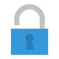 a blue lock with a keyhole on it vector