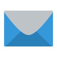 an envelope icon with a blue envelope vector
