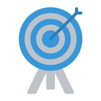 a target with an arrow in the center of it vector