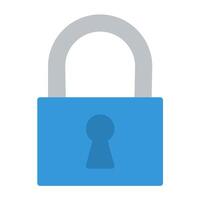 a blue lock with a keyhole on it vector