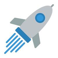 a rocket is flying through the air on a white background vector
