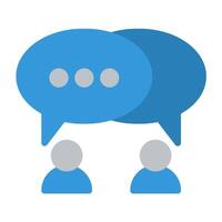 two people are talking in two speech bubbles vector