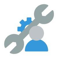 a person with a wrench and a person with a wrench vector
