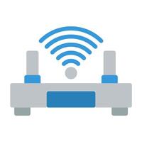 a wifi router with a blue icon vector