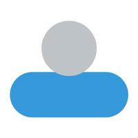 a person icon with a blue background vector