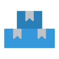 a stack of boxes with a ribbon icon vector
