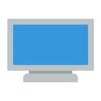 a flat icon of a computer monitor on a white background vector